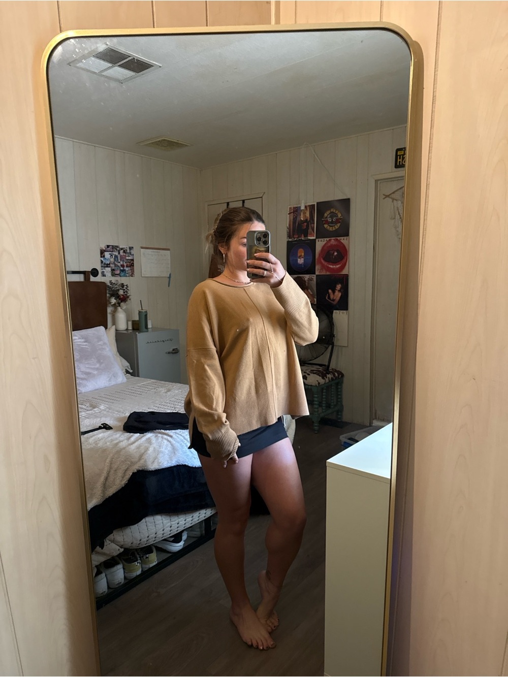 French Connection Camel Crew Neck Sweater